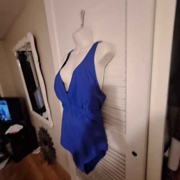 White Birch Royal Blue Women's One-Piece Swimsuit - Picture 3 of 6